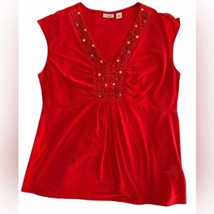 Cato sleeveless blouse Embellished V-Neck Women’s L Tank Top